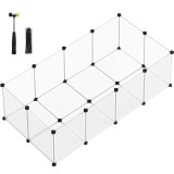 SONGMICS Tarc pentru animale mici rozatoare, din plastic, modulara DIY, 143 x 73 x 46 cm, alb Household NewTrend