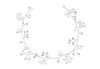 Diademă nuntă, cu perle, plastic, 50 cm, Oem
