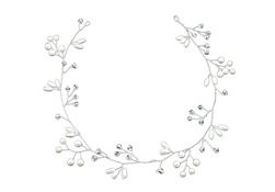 Diademă nuntă, cu perle, plastic, 50 cm foto