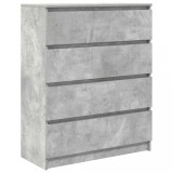 Bufeta Gri Beton 80x35x99 cm Lemn prelucrat, DKD Home Decor