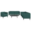 Gossi set canapele, 3 piese, verde inchis, material textil