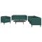 Gossi set canapele, 3 piese, verde inchis, material textil