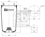 FEBI BILSTEIN 45430 Burduf, suspensie pneumatica