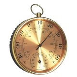 Termometru Auriu Rotund cu Higrometru 10cm TH91000SB 13C020 XXM