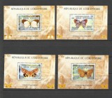 COASTA DE FILDES 2005 FAUNA INSECTE FLUTURI COLITE DELUXE, Nestampilat