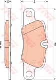 Set placute frana,frana disc PORSCHE PANAMERA (970) (2009 - 2016) TRW GDB1849