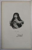 F.S. DELPECH ( 1778 - 1825 ) - LOUIS XIII, LITOGRAFIE MONOCROMA , CCA. 1820