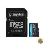 Card Memorie microSDXC Kingston Canvas Go Plus Android A2 64Gb Clasa 10 / UHS-1 U3 cu Adaptor SDCG3/64GB