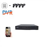 Cumpara ieftin Sistem Supraveghere Dvr, NVR cu 4 Canale DV02, Compresie H265, 4K Ultra HD