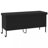 Gossi lada depozitare de gradina cu roti negru 160x55x75 cm poliratan