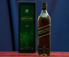 Johnnie Walker Green Label 700mL ? versiunea veche ? `Pure Malt? de 15 ani foto