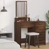 VidaXL Masă de cosmetică cu sertare, stejar maro, 50x41x135 cm