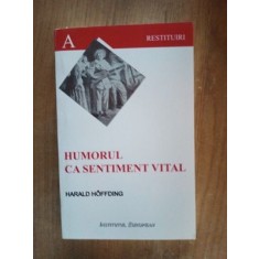 Humorul ca sentiment vital- Harald Hoffding