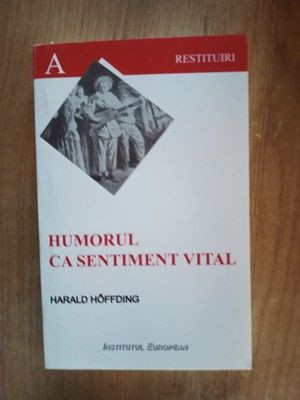 Humorul ca sentiment vital- Harald Hoffding