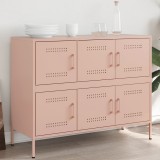 Gossi dulap, roz, 100,5x39x79 cm, otel laminat la rece