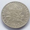 Franța 2 francs / franci 1910 argint, Europa
