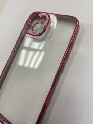 Husa Apple iPhone 13 6.1 Silicon Clear Red foto