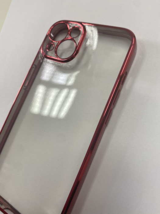 Husa Apple iPhone 13 6.1 Silicon Clear Red