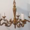 Superb candelabru antic din bronz masiv cu 5 brațe
