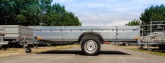 Remorca 750 kg, usoara, ATV,basculabila, noua,APICOLA omologata RAR foto