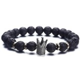 Cumpara ieftin Bratara Roca Vulcanica unisex, iUni B1 Lady Dark Grey