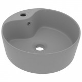 Chiuveta de lux cu preaplin, gri deschis mat, 36x13 cm ceramica