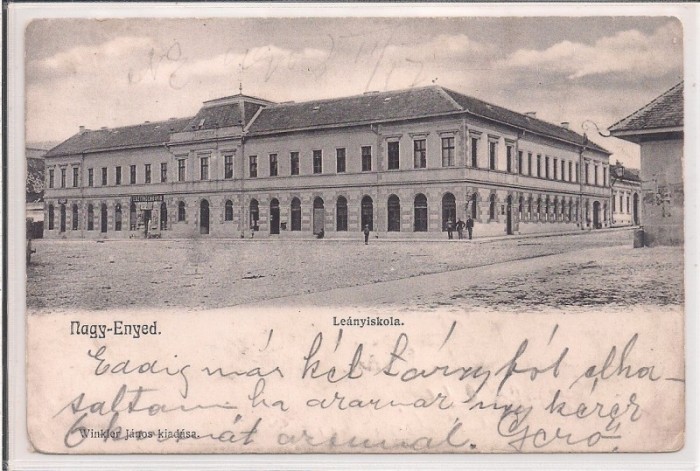 Carte postala circulata in anul 1908 Aiud