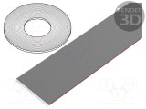 Cablu bandă 1,27mm litat Cu neecranat PVC gri 76m CONNFLY