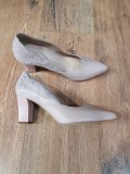 LICHIDARE STOC! Superbi pantofi eleganti dama noi piele naturala comozi 39, Rose