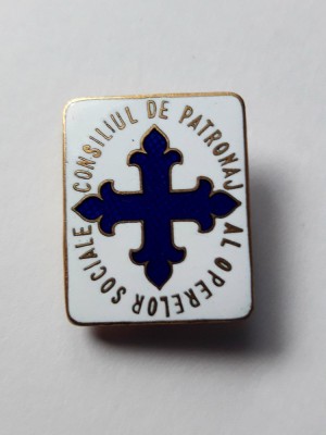 Insigna regalista Consiliul de Patronaj al Op. Sociale , Ordinul Mihai Viteazul foto
