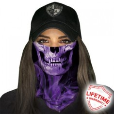 Bandana SA Face Shield Purple Crow