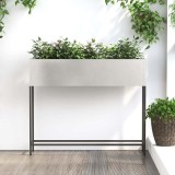 VidaXL Ghiveci ridicat pentru grădină Argintiu 100 x 26 x 82 cm