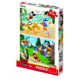 Puzzle 2 in 1 - mickey campionul (77 piese), Dinotoys