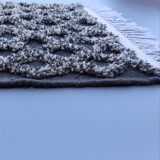 Covor Klim din l&acirc;nă naturală Gri Cu Alb