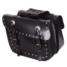 Ganta moto piele Adrenaline Studs, negru, 25L
