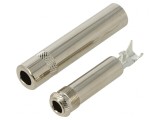 Mufă Jack 6,3mm Stereo Mamă 3 Piste Drept 6mm