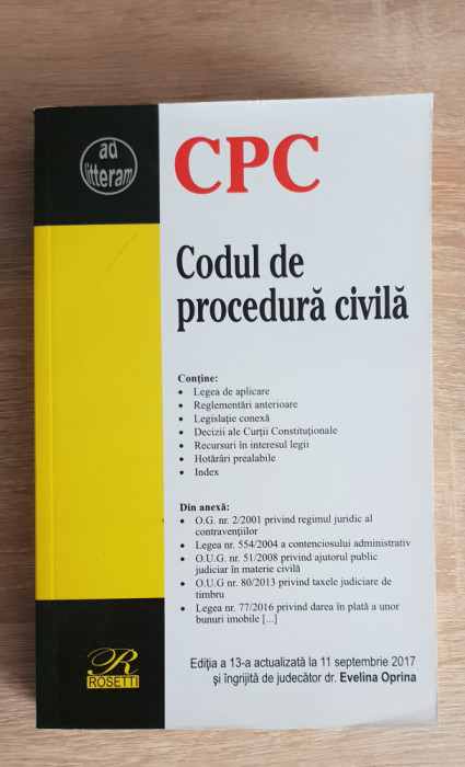 Codul de procedură civilă - Evelina Oprina