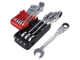 Set de chei combinate cu piedică și articulație - 10 bucăți