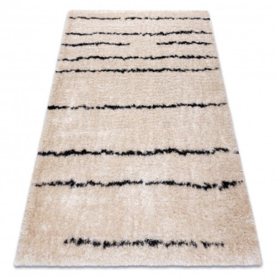 Covor FLUFFY 2371 shaggy dunga - kr&amp;eacute;m / antracit, 140x190 cm foto