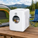 Frigider turistic, mini, 12V/220V, alb, 4 L, 25.8x20.5x26.3 cm