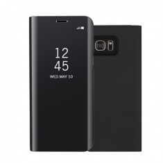 Husa Samsung Galaxy A9 2018 Flip Cover Oglinda Negru
