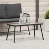 VidaXL Masă de cafea Negru 90 x 45 x 43 cm Poliratan și sticlă 4108267