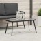 vidaXL Masă de cafea Negru 90 x 45 x 43 cm Poliratan și sticlă 4108267