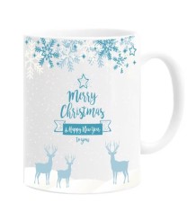 Cana alba personalizata &quot;merry christmas &amp; happy new year to you&quot;, INOVATIX&reg;. 330ml