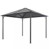 VidaXL Pavilion cu acoperiș, antracit, 3 x 3 m, aluminiu