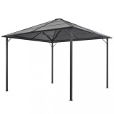 Pavilion cu acoperis, negru, 3 x 3 m, aluminiu GartenMobel Dekor, vidaXL