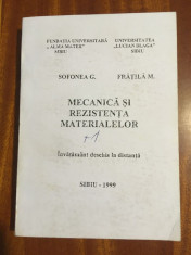 Sofonea / Fratila - Mecanica si rezistenta materialelor (Sibiu, 1999) foto