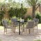 vidaXL Set de masă pentru grădină cu pernă 5 pcs Bej Rattan poli 3380233