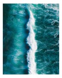 Tablou Canvas cu Valuri Oceanice, Turcoaz, 26 x 39 cm, CMCLASS