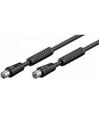 Cablu antena Coaxial tata - Coaxial mama 2.5m negru Goobay